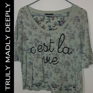 C’est La Vie Floral Crop Top